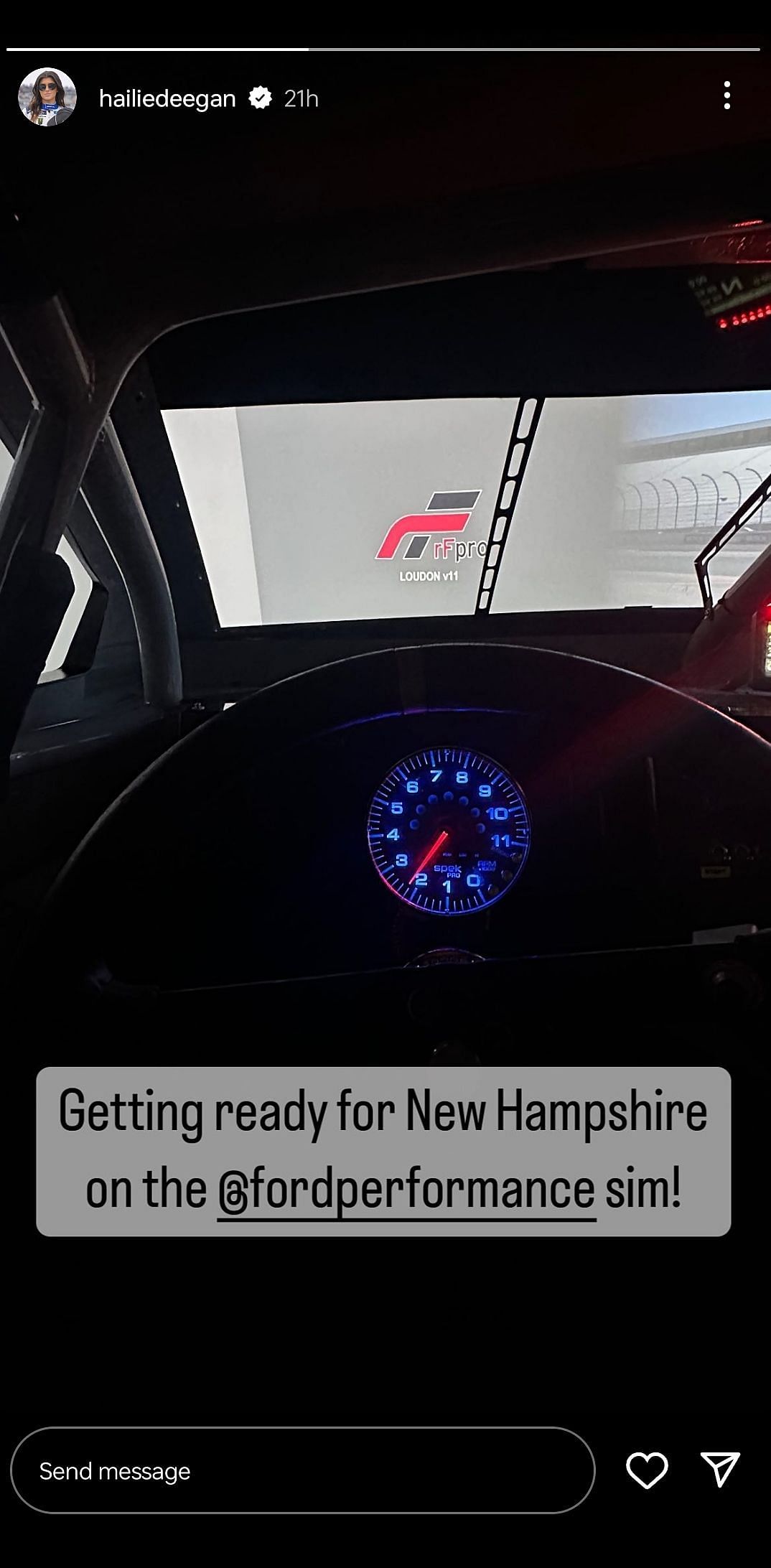 Hailie Deegan's Instagram Story